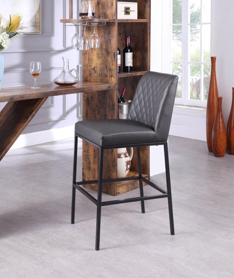 Bryce Faux Leather Bar Stool Set Of 2 In Grey - 919Grey-C - ATL FURNITURE