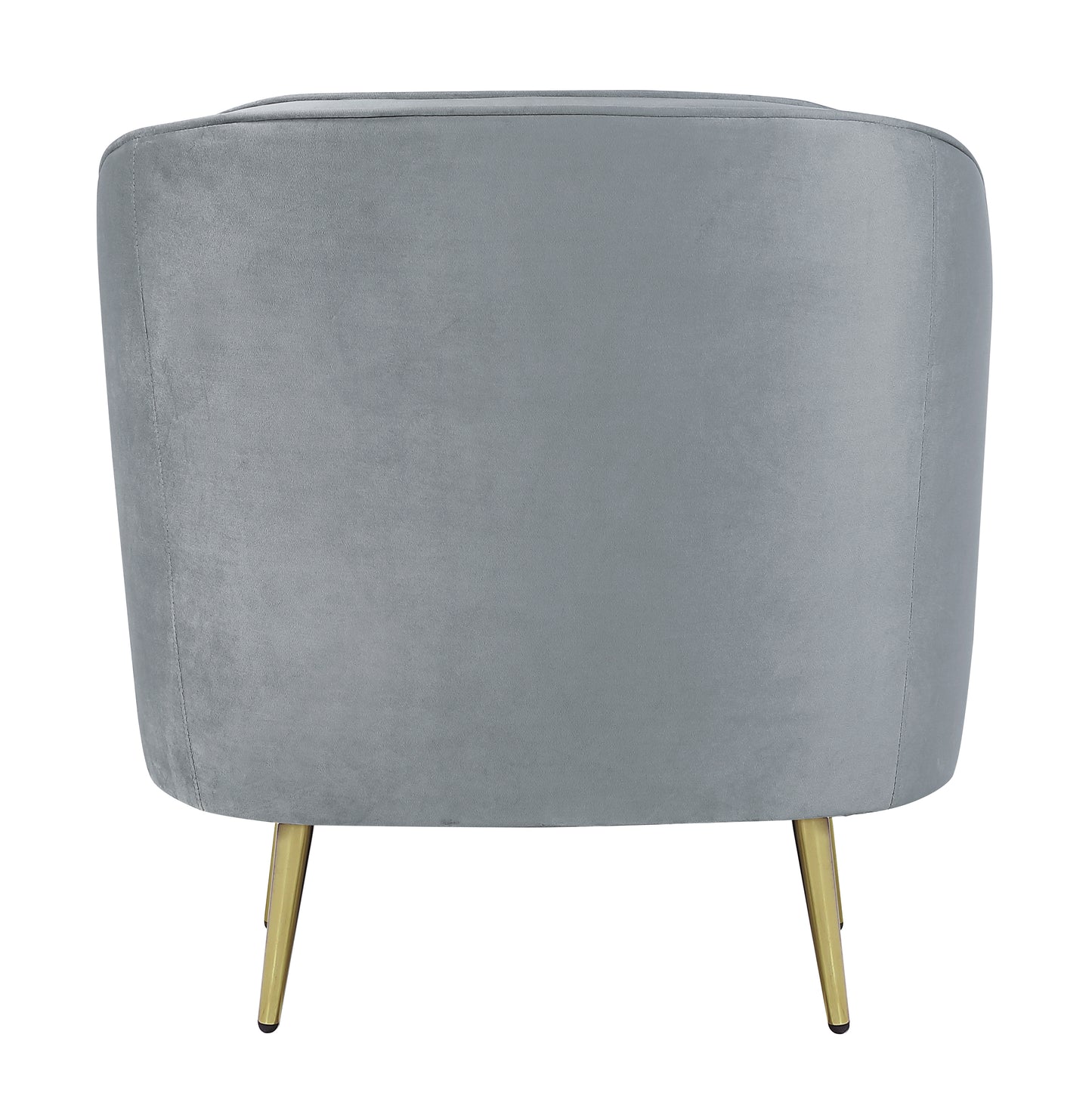 Sophia Upholstered Channel Tufted Barrel Accent Chair Grey