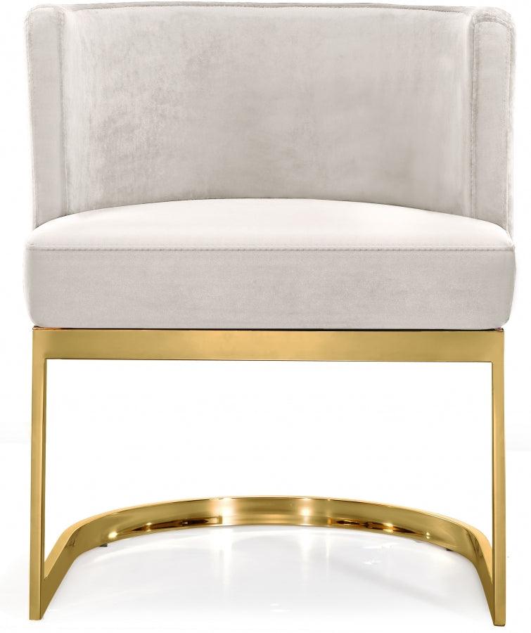 Meridian Furniture - Gianna Velvet Dining Chair In Cream (Set Of 2) - 718Cream-C - ATL FURNITURE