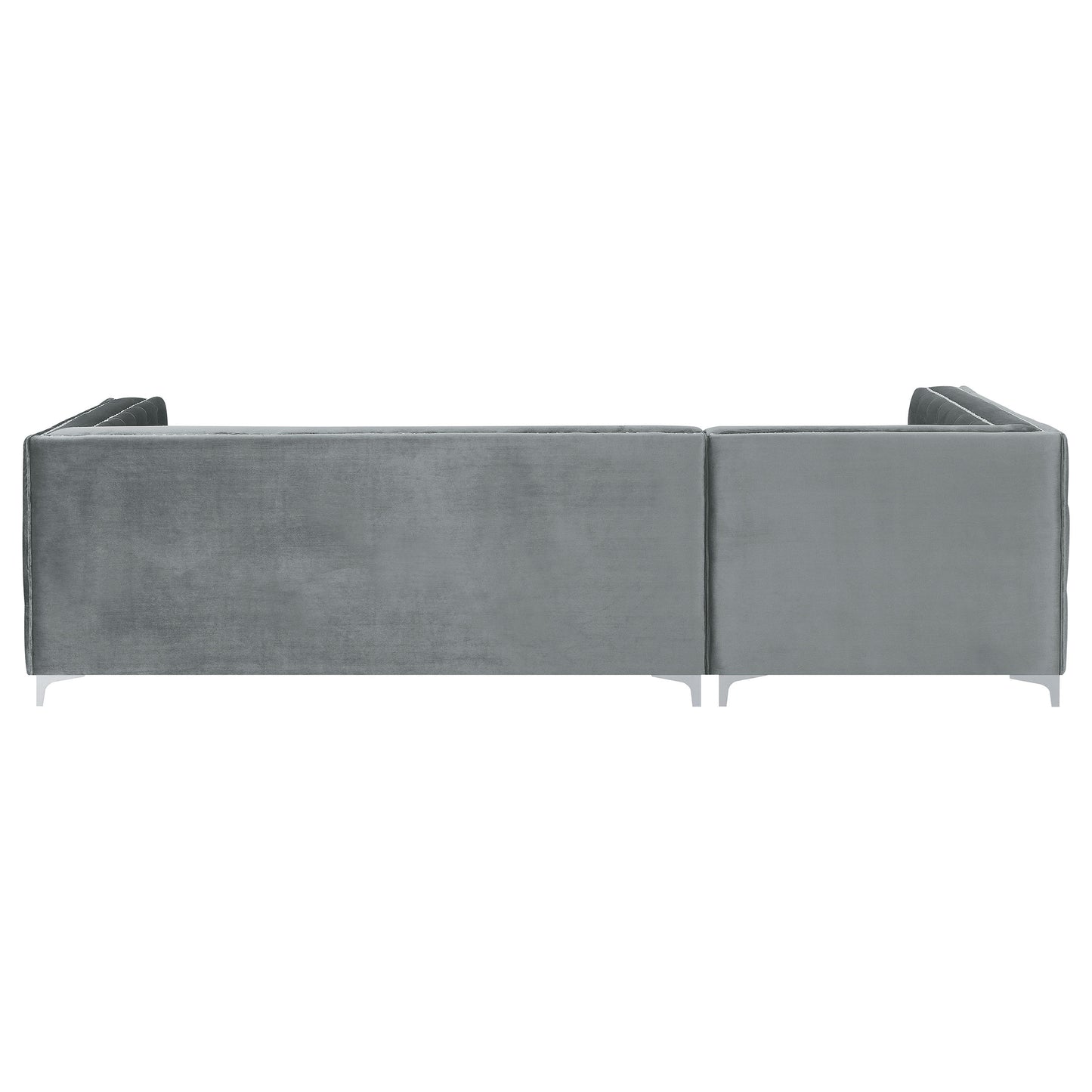 Bellaire Upholstered Storage Chaise Sectional Sofa Grey