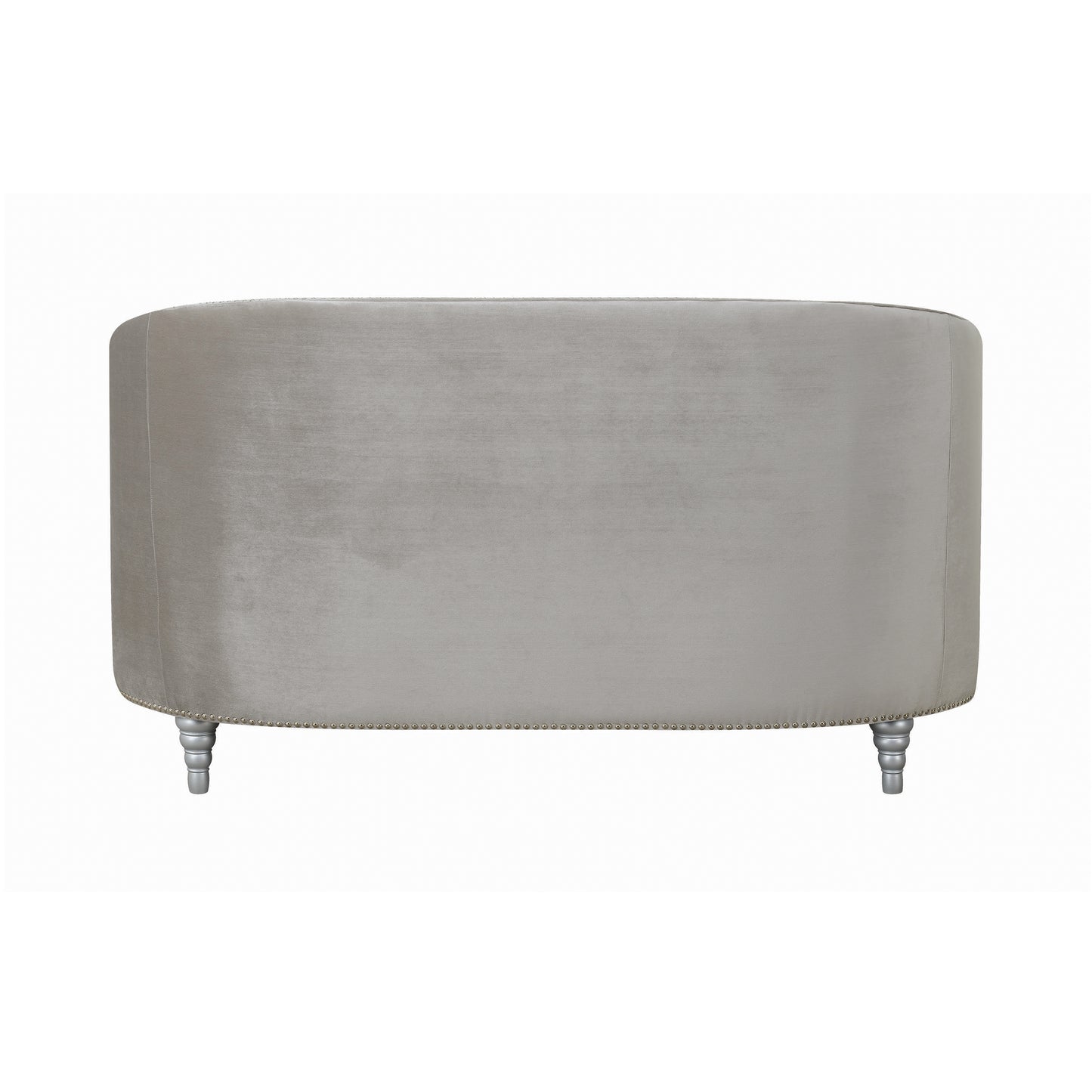 Avonlea Upholstered Sloped Arm Loveseat Grey Velvet