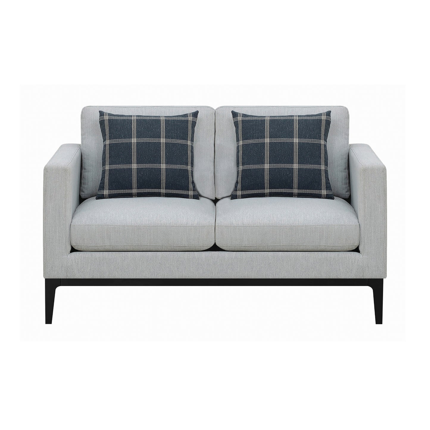 Apperson Upholstered Track Arm Loveseat Light Grey