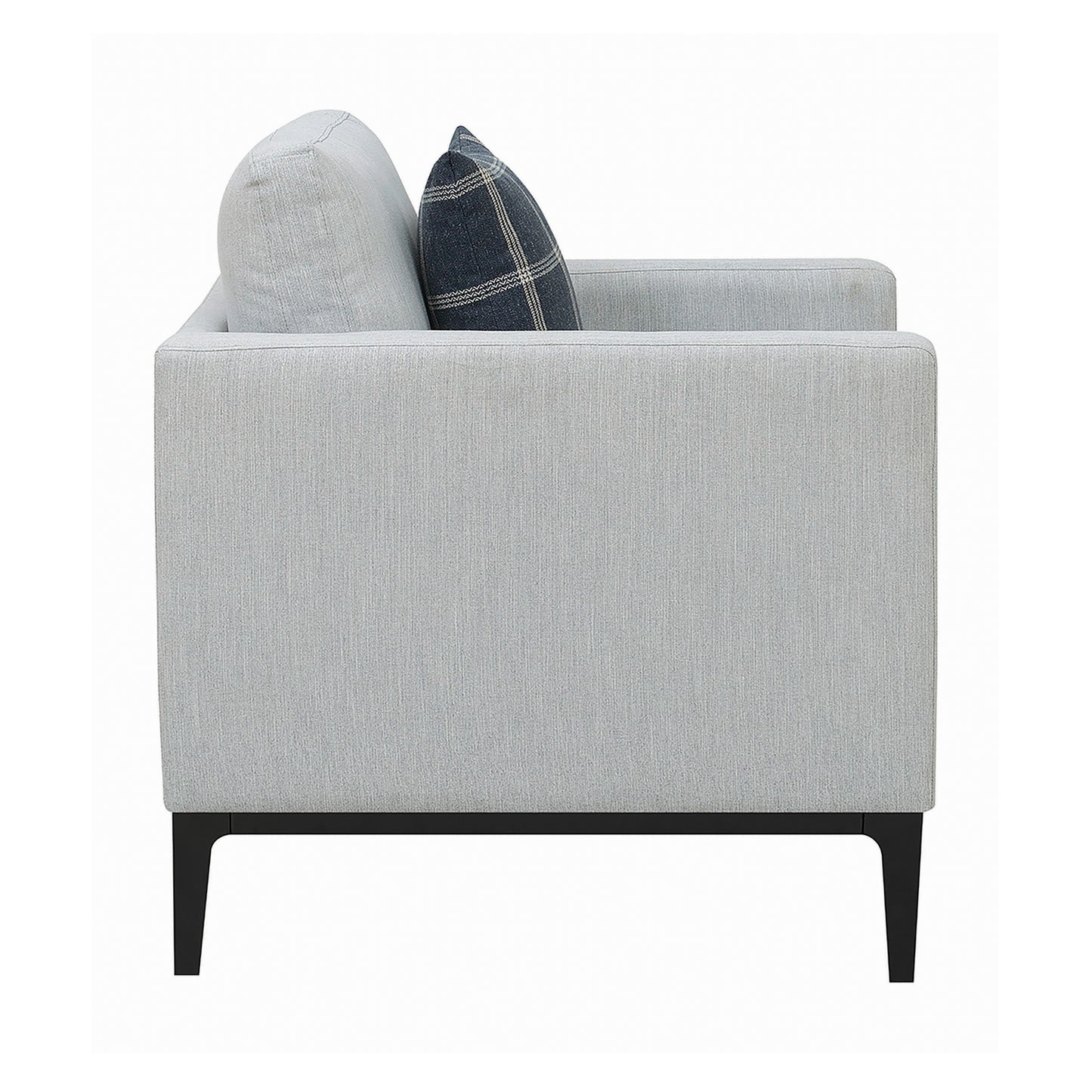 Apperson Upholstered Track Arm Accent Chair Light Grey