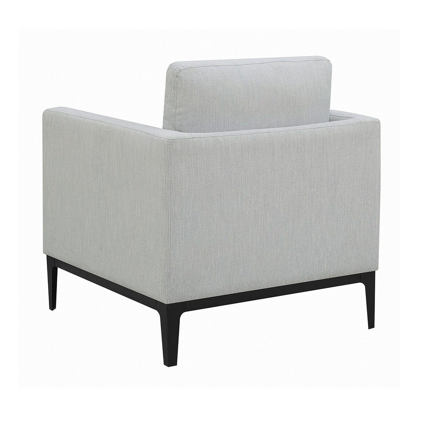 Apperson Upholstered Track Arm Accent Chair Light Grey