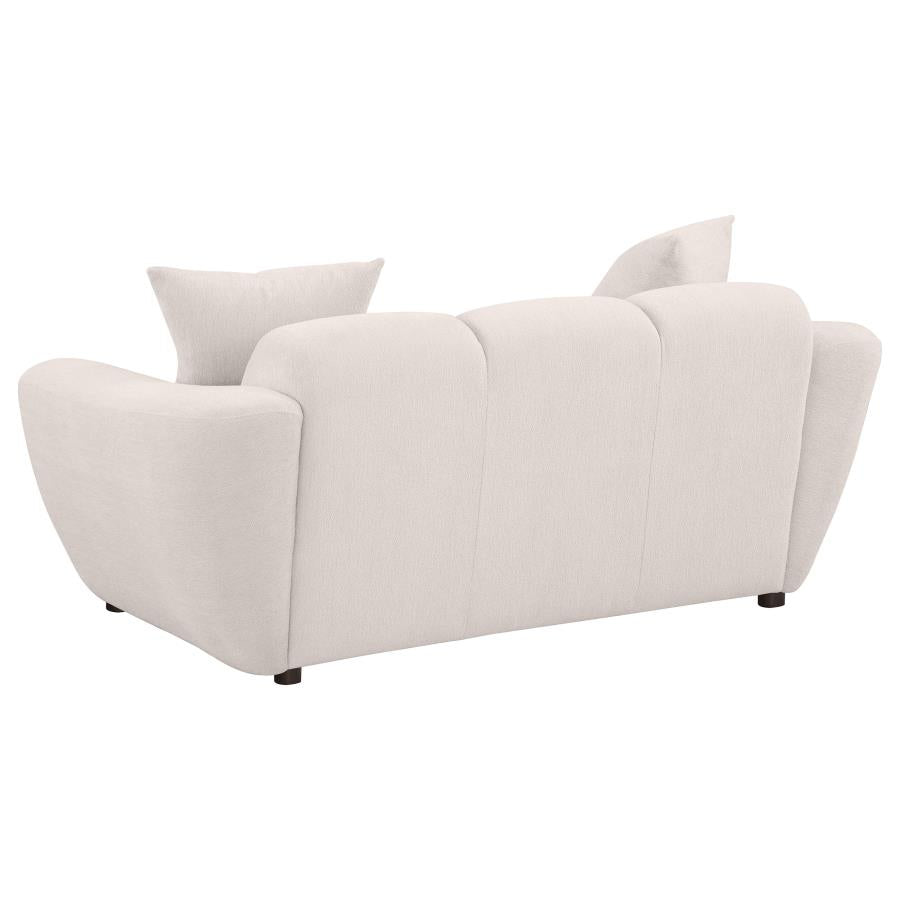 Destino Chenille Upholstered Splayed Arm Loveseat Greige