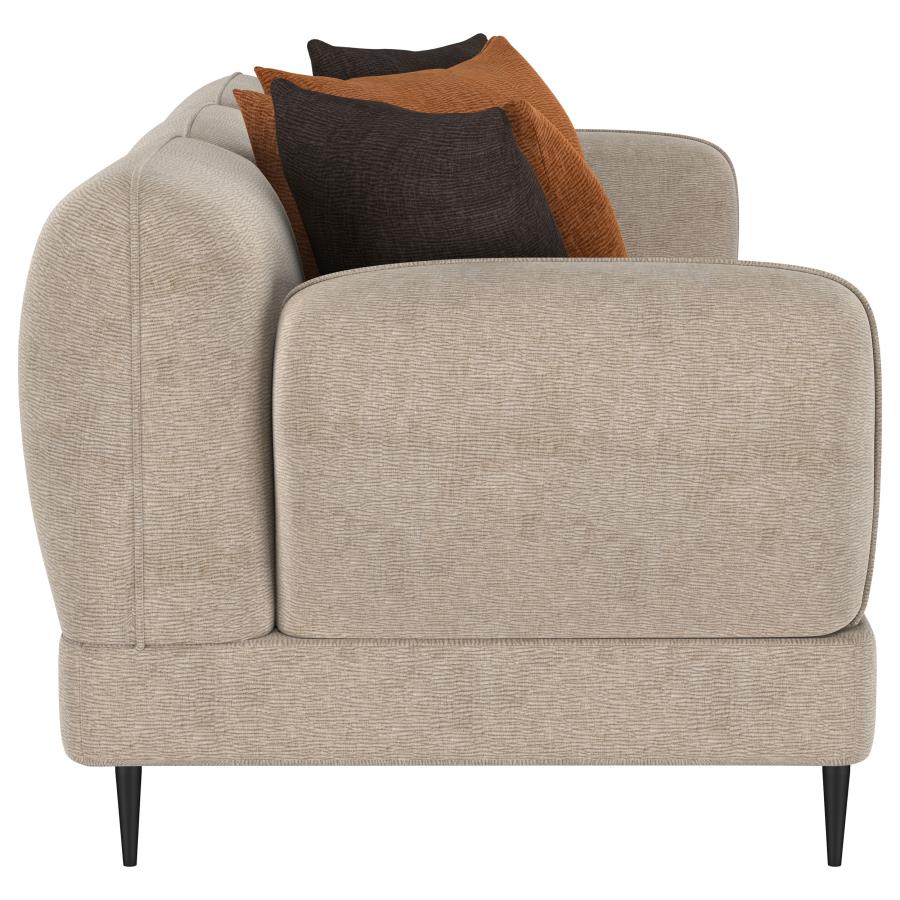 Jade 2-Piece Chenille Upholstered Sofa Set Latte
