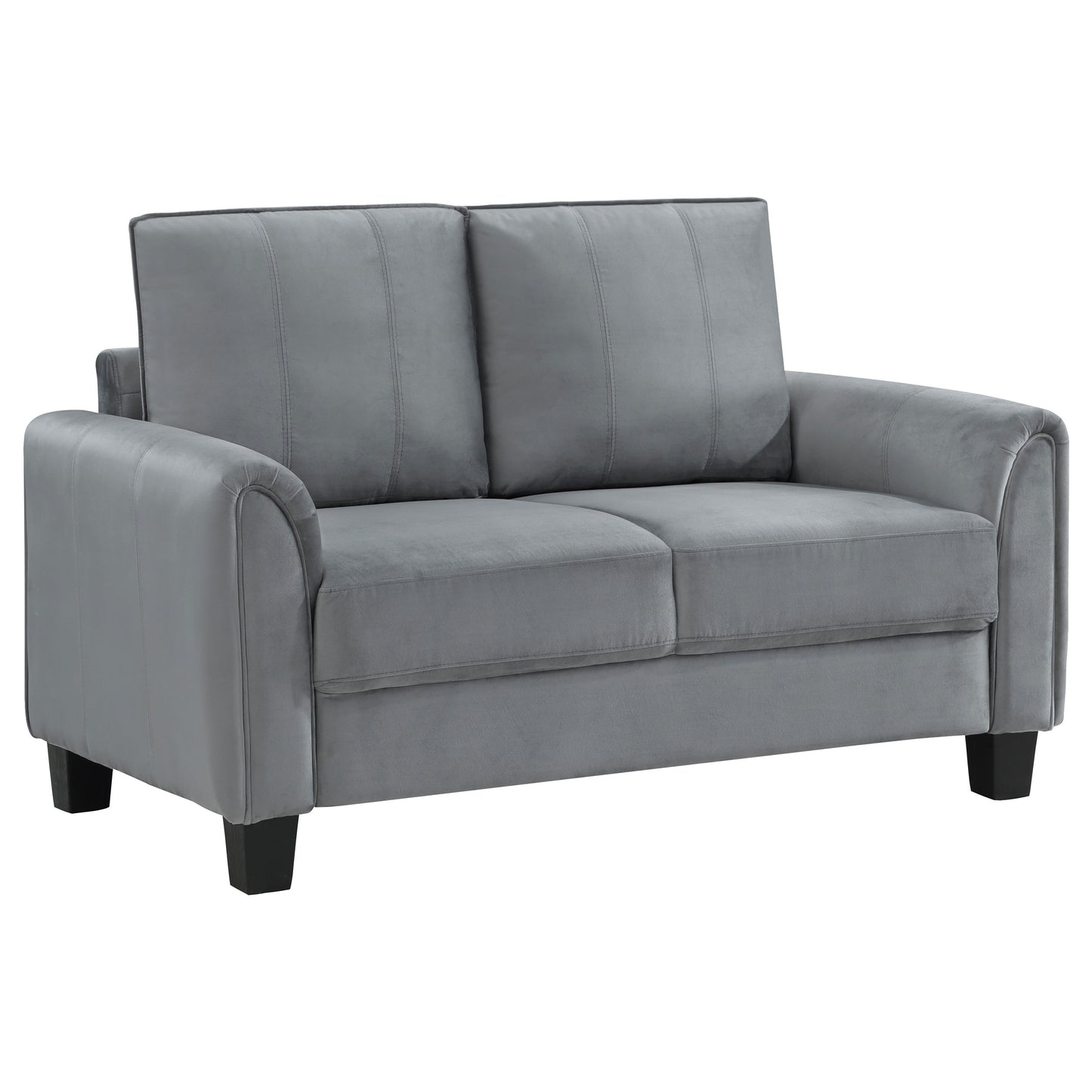 Davis  Upholstered Rolled Arm Sofa Grey