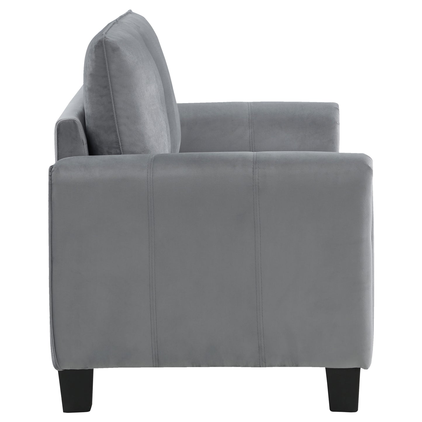 Davis  Upholstered Rolled Arm Sofa Grey