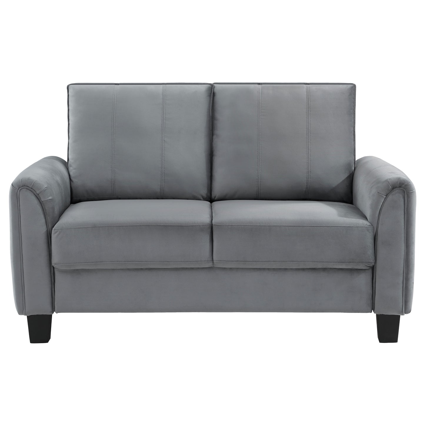 Davis  Upholstered Rolled Arm Sofa Grey