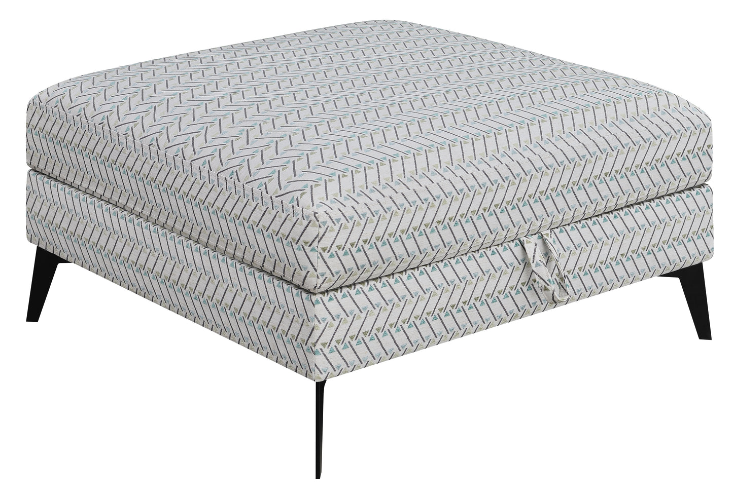 Clint Square Upholstered Tufted Storage Ottoman Aloe