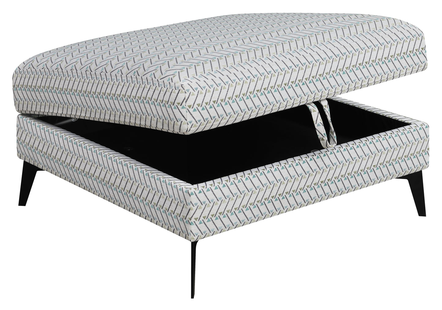 Clint Square Upholstered Tufted Storage Ottoman Aloe