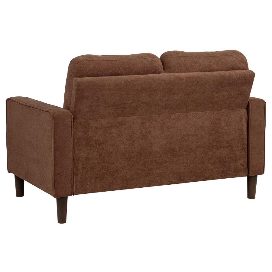 Bowen Ii 2-Piece Fabric Upholstered Track Arm Sofa Set Rust