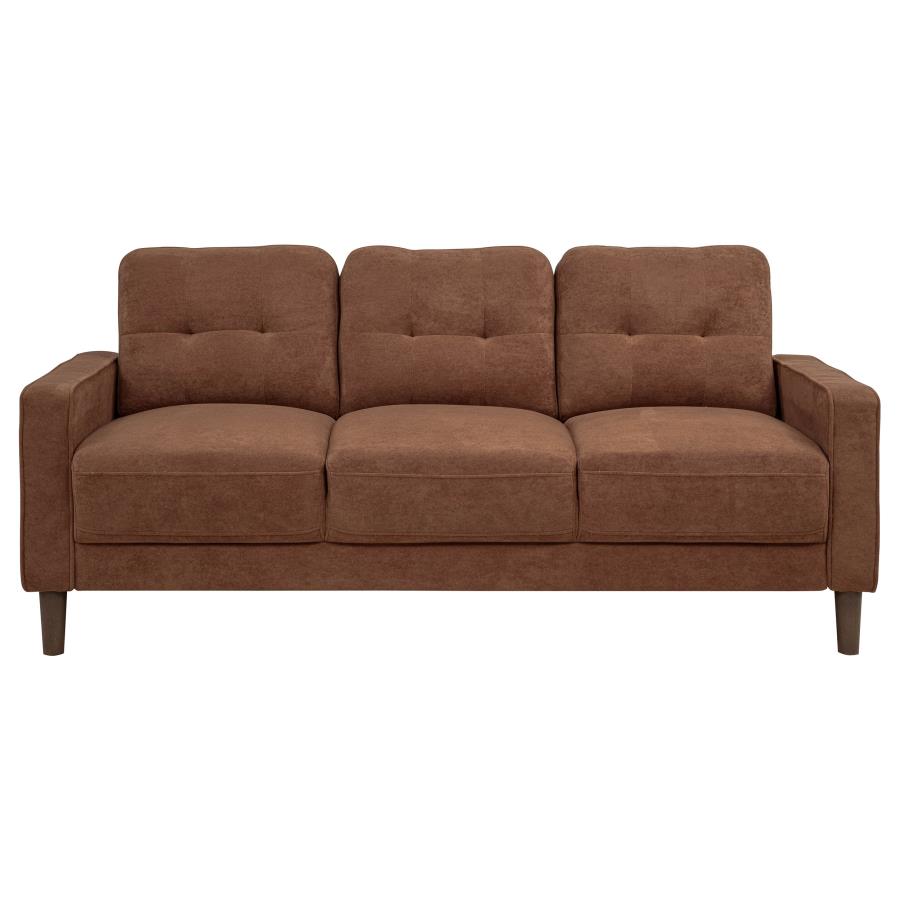 Bowen Ii 3-Piece Fabric Upholstered Track Arm Sofa Set Rust