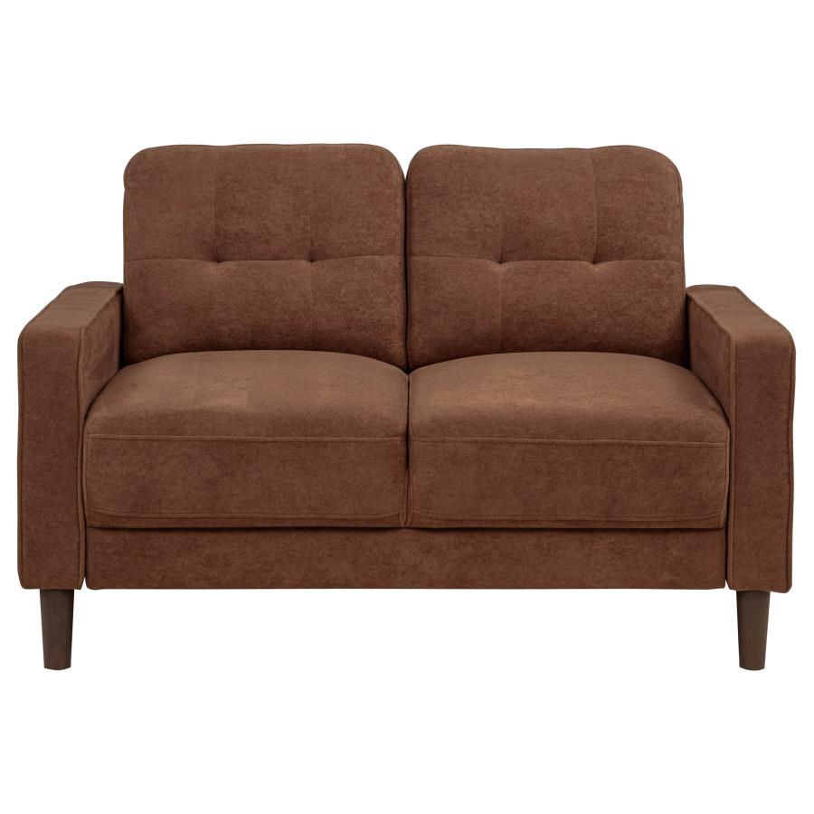Bowen Ii 3-Piece Fabric Upholstered Track Arm Sofa Set Rust