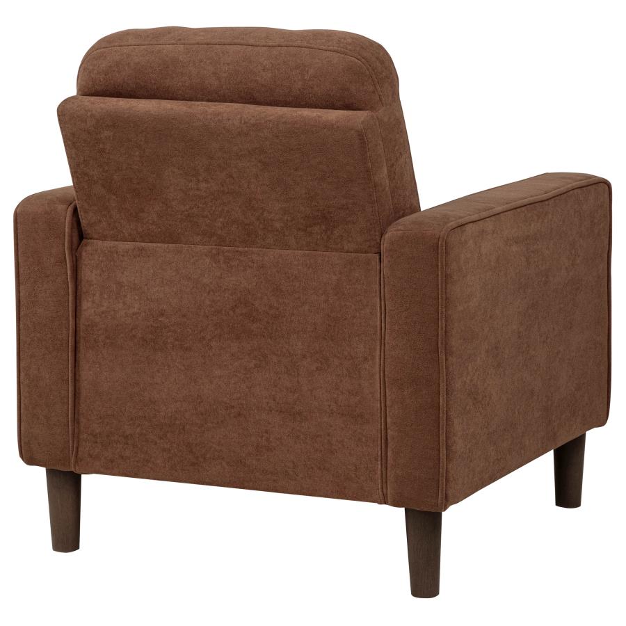 Bowen Ii Fabric Upholstered Track Arm Accent Chair Rust