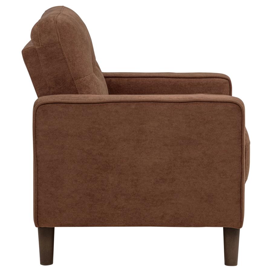 Bowen Ii Fabric Upholstered Track Arm Accent Chair Rust