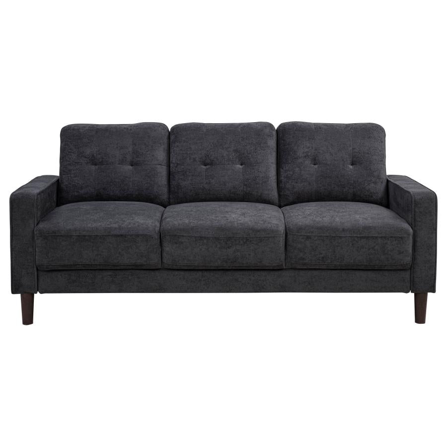 Bowen Ii 2-Piece Upholstered Track Arm Sofa Set Steel Grey