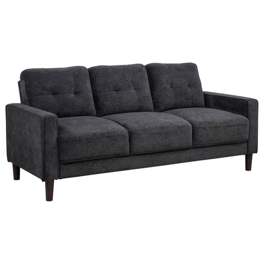 Bowen Ii Fabric Upholstered Track Arm Sofa Steel Grey