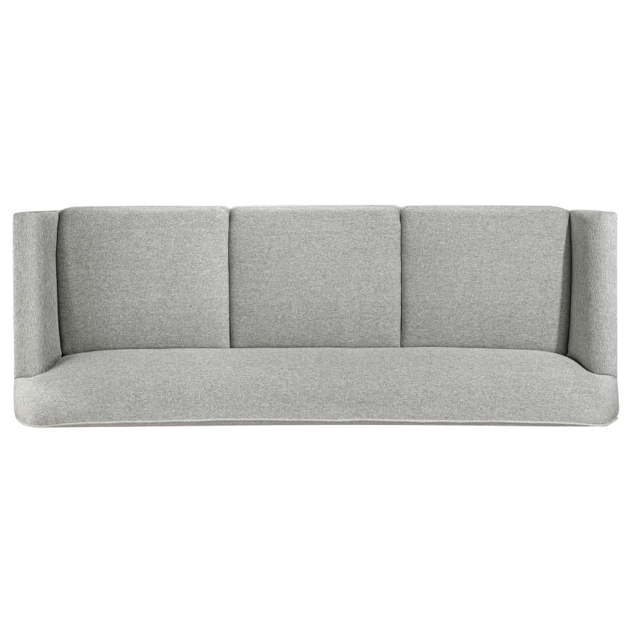 Vaughn 3-Piece Fabric Upholstered Flared Arm Sofa Set Grey