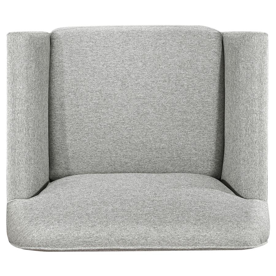 Vaughn Fabric Upholstered Flared Arm Accent Chair Grey