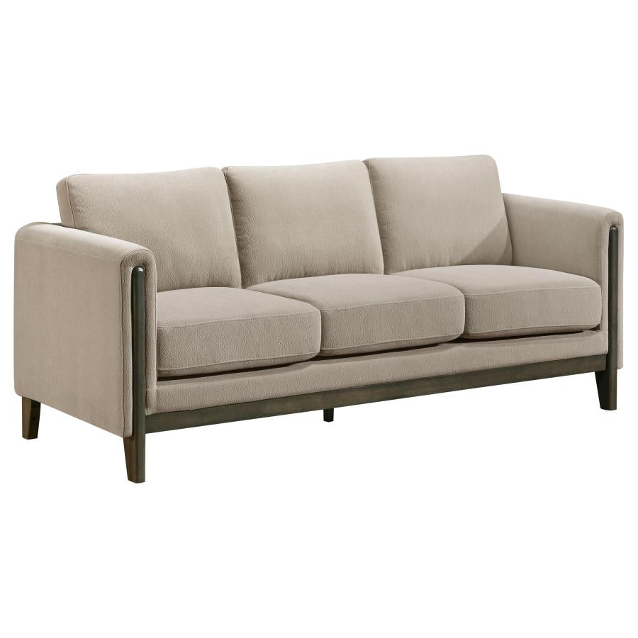 Islington 2-Piece Upholstered Panel Arm Sofa Set Taupe