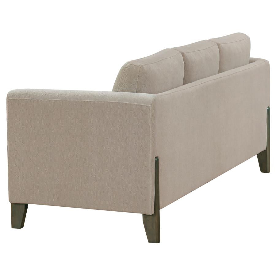 Islington 3-Piece Upholstered Panel Arm Sofa Set Taupe