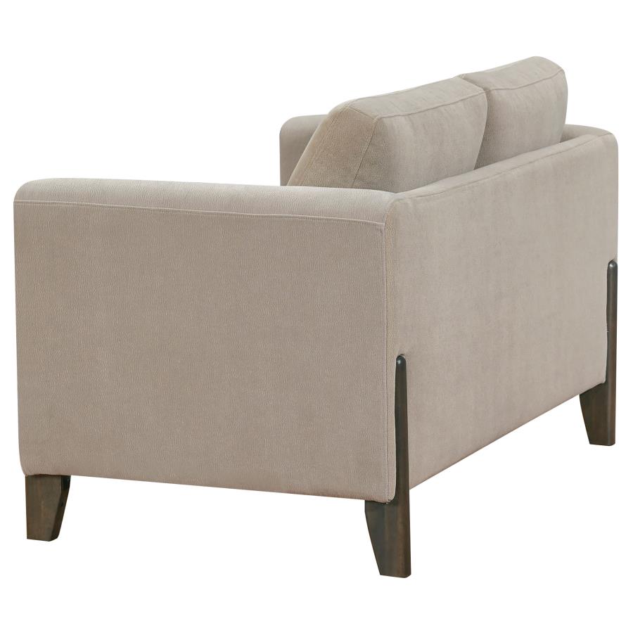 Islington 3-Piece Upholstered Panel Arm Sofa Set Taupe