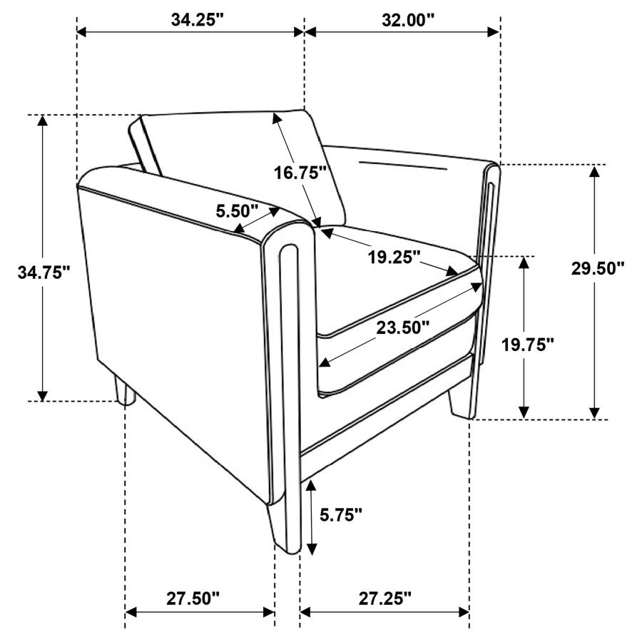 Islington 3-Piece Upholstered Panel Arm Sofa Set Taupe