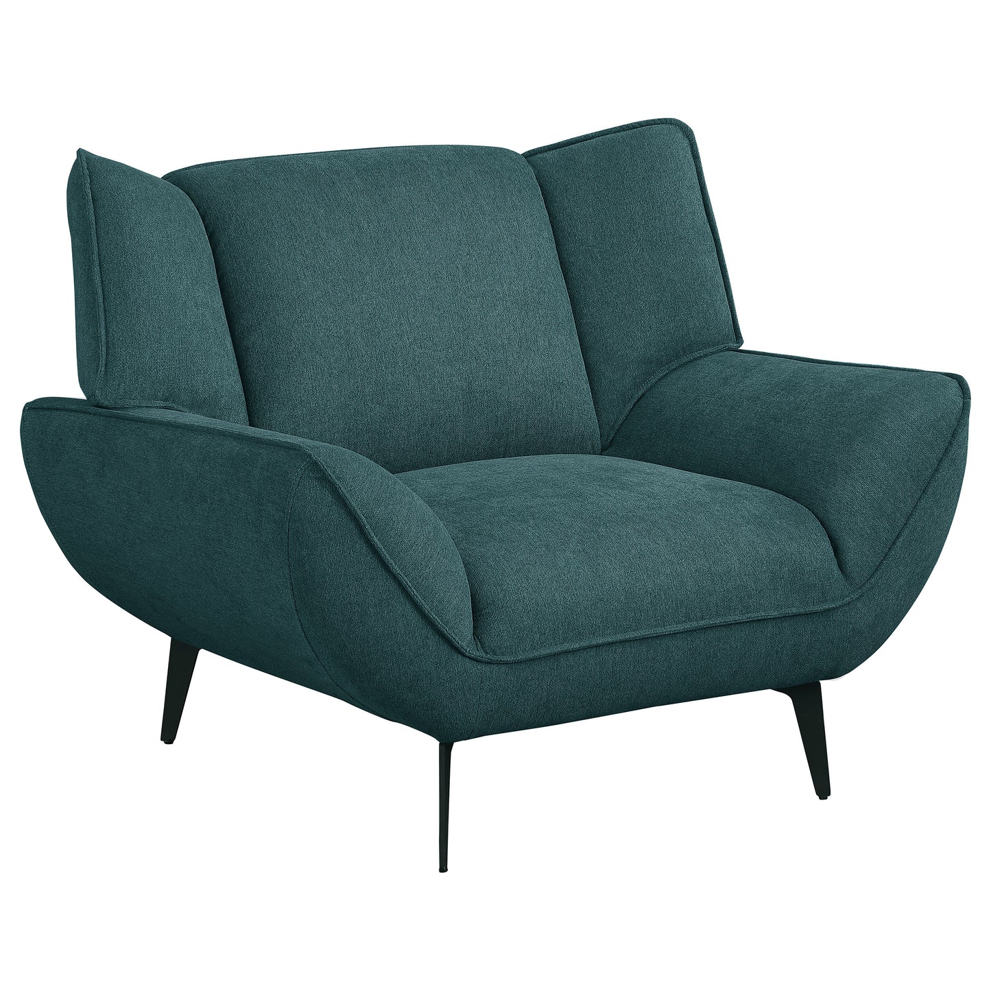 Acton Upholstered Flared Arm Sofa Teal Blue