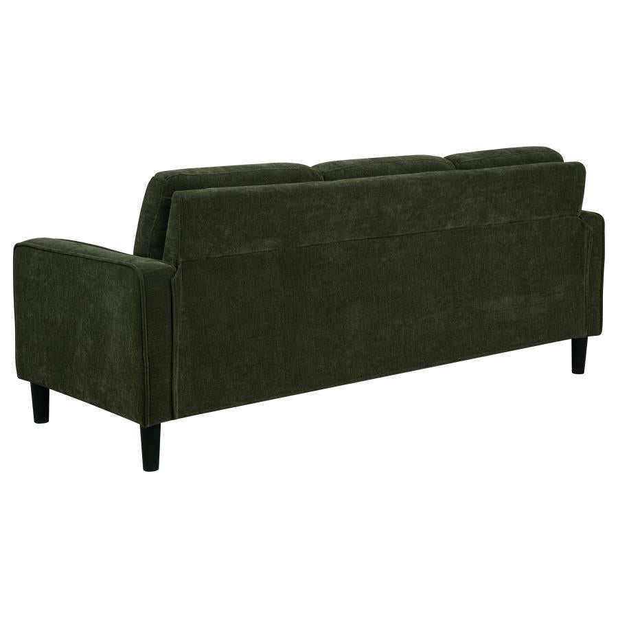 Ruth 77-Inch Fabric Upholstered Track Arm Sofa Matcha Green