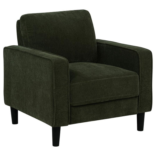 Ruth Fabric Upholstered Track Arm Accent Chair Matcha Green