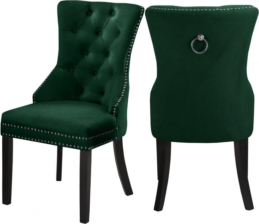 Meridian Furniture - Nikki Dining Chair In Green (Set Of 2) - 740Green-C - ATL FURNITURE