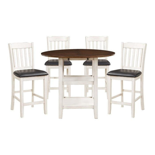 Homelegance - Kiwi 5 Piece Counter Height Table Set - 5162Ww-36-5Set - ATL FURNITURE