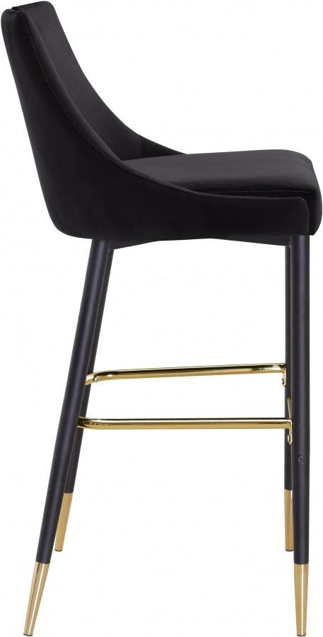 Meridian Furniture - Sleek Bar Stool Set Of 2 In Black - 960Black-C - ATL FURNITURE