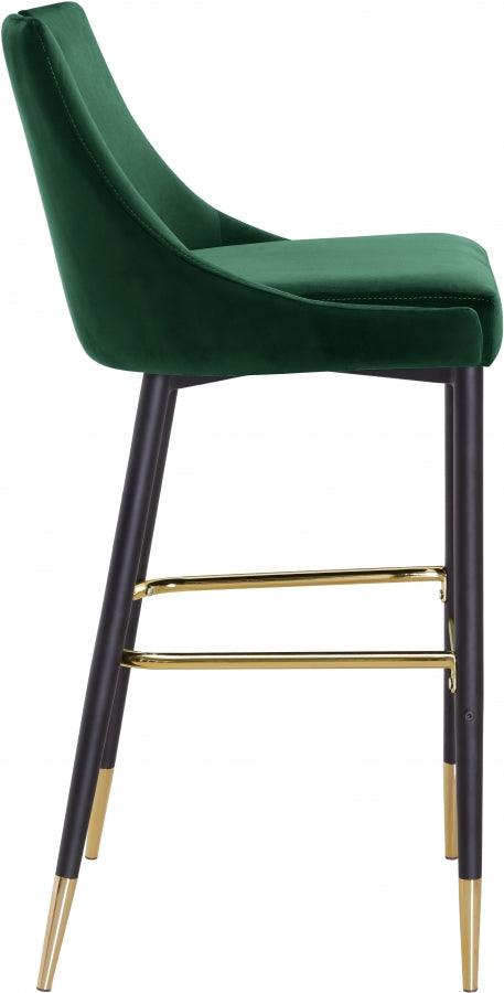 Meridian Furniture - Sleek Bar Stool Set Of 2 In Green - 960Green-C - ATL FURNITURE