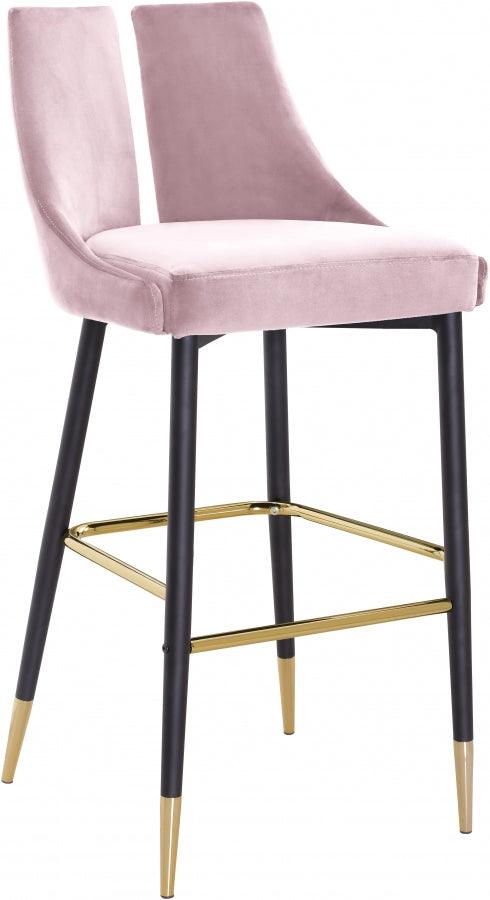 Meridian Furniture - Sleek Bar Stool Set Of 2 In Pink - 960Pink-C - ATL FURNITURE