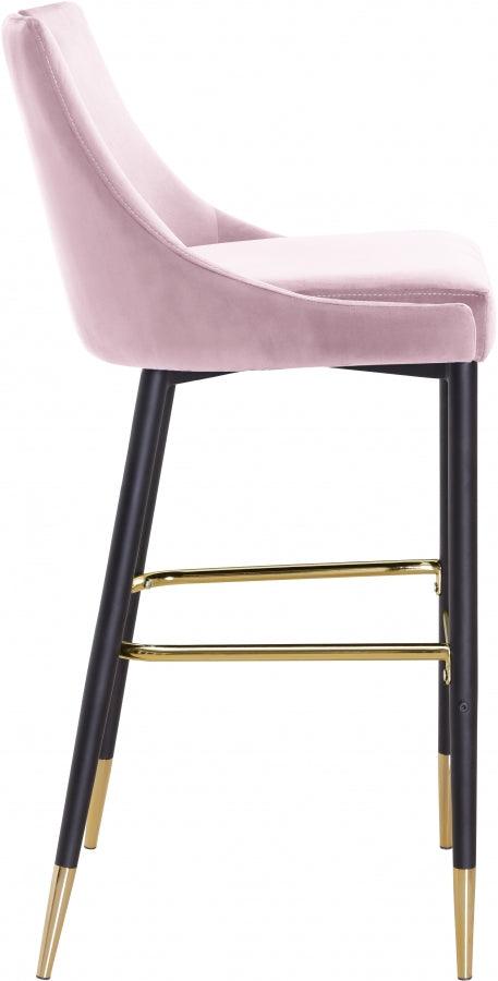 Meridian Furniture - Sleek Bar Stool Set Of 2 In Pink - 960Pink-C - ATL FURNITURE