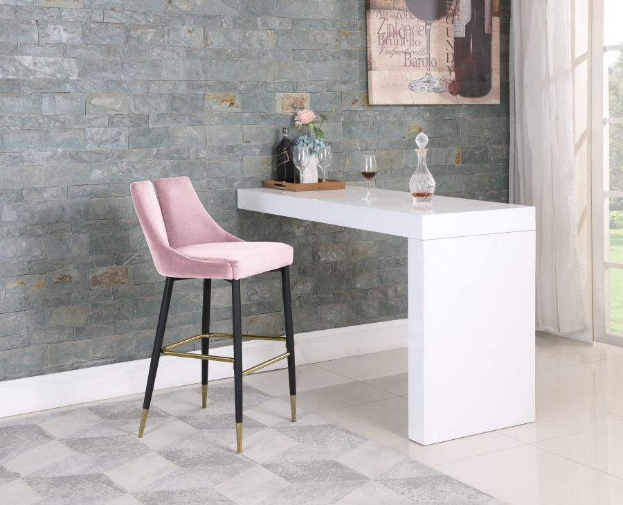 Meridian Furniture - Sleek Bar Stool Set Of 2 In Pink - 960Pink-C - ATL FURNITURE