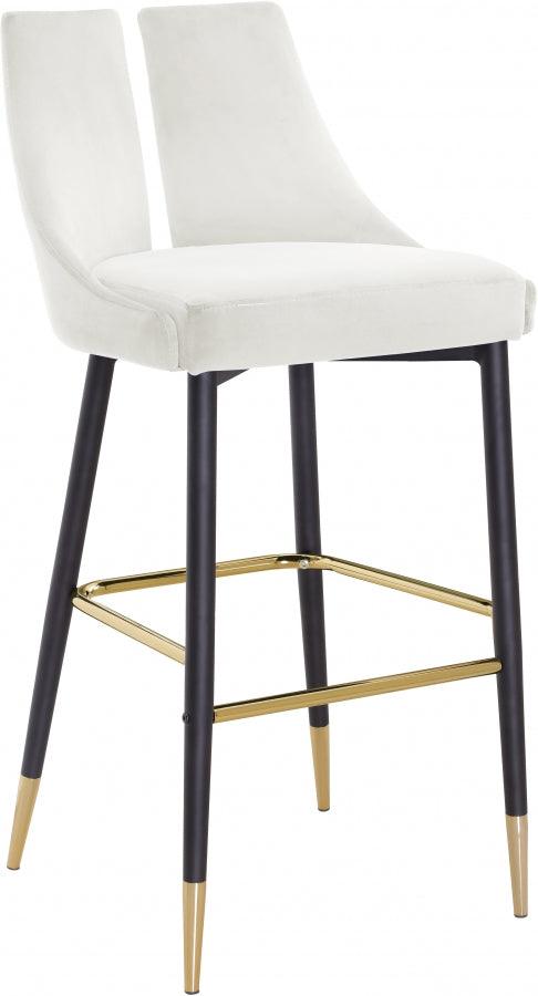 Meridian Furniture - Sleek Bar Stool Set Of 2 In Cream - 960Cream-C - ATL FURNITURE