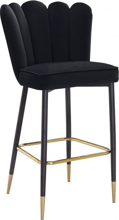 Meridian Furniture - Lily Bar Stool Set Of 2 In Black - 961Black-C - ATL FURNITURE