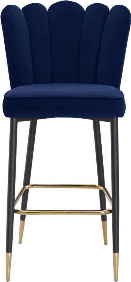 Meridian Furniture - Lily Bar Stool Set Of 2 In Navy - 961Navy-C - ATL FURNITURE