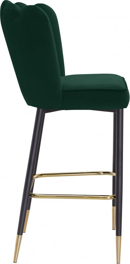 Meridian Furniture - Lily Bar Stool Set Of 2 In Green - 961Green-C - ATL FURNITURE