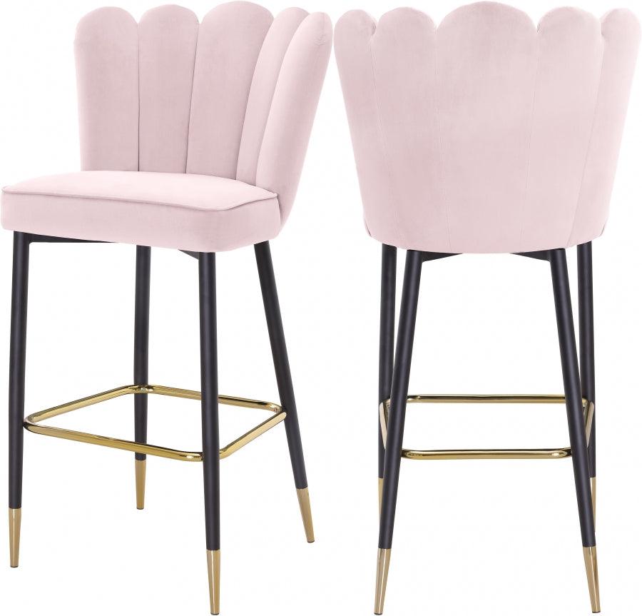 Meridian Furniture - Lily Bar Stool Set Of 2 In Pink - 961Pink-C - ATL FURNITURE