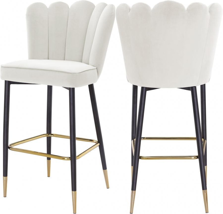 Meridian Furniture - Lily Bar Stool Set Of 2 In Cream - 961Cream-C - ATL FURNITURE