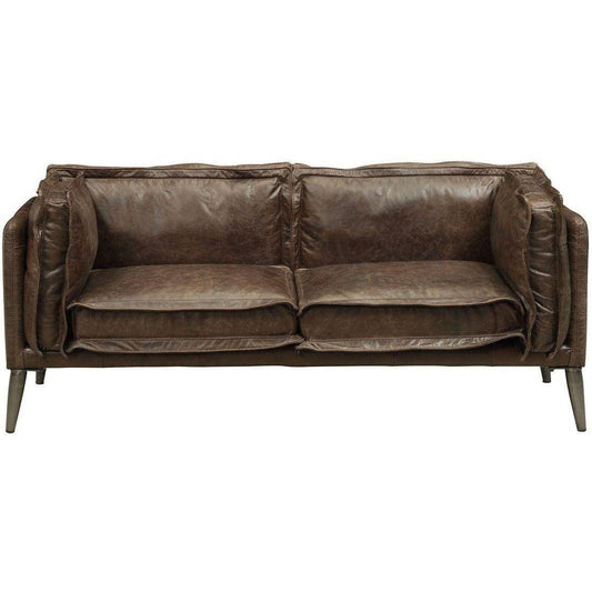 Acme Furniture Porchester Loveseat in Distress Chocolate 52481 - ATL FURNITURE