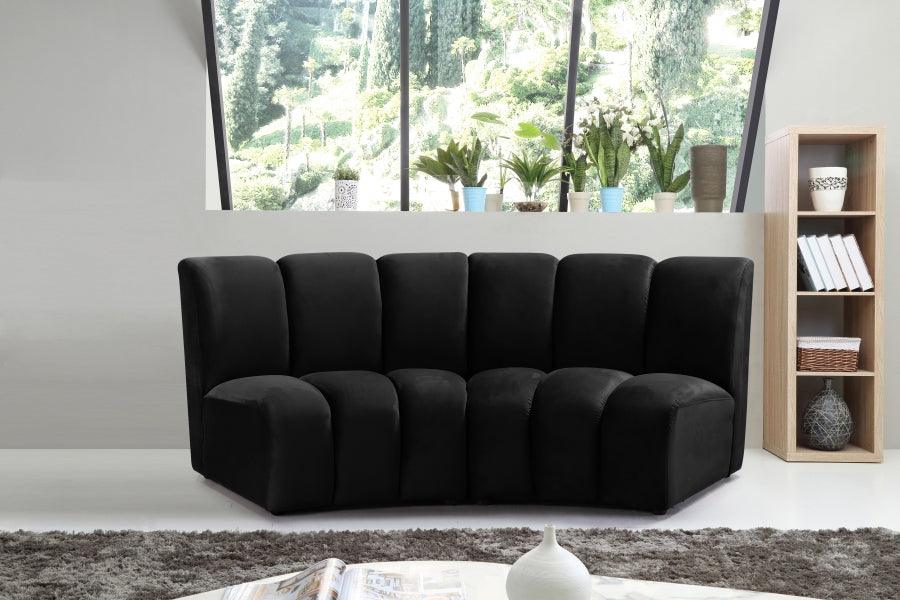 Infinity Modular Sofa In Black 2Pc - ATL FURNITURE