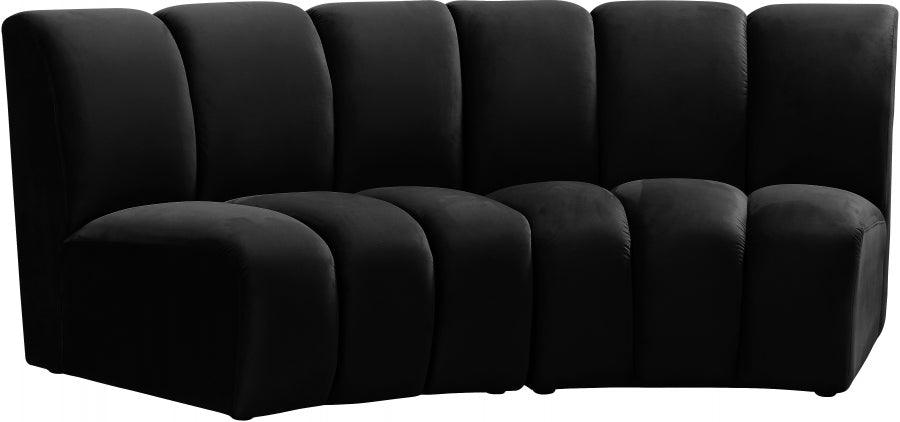 Infinity Modular Sofa In Black 2Pc - ATL FURNITURE