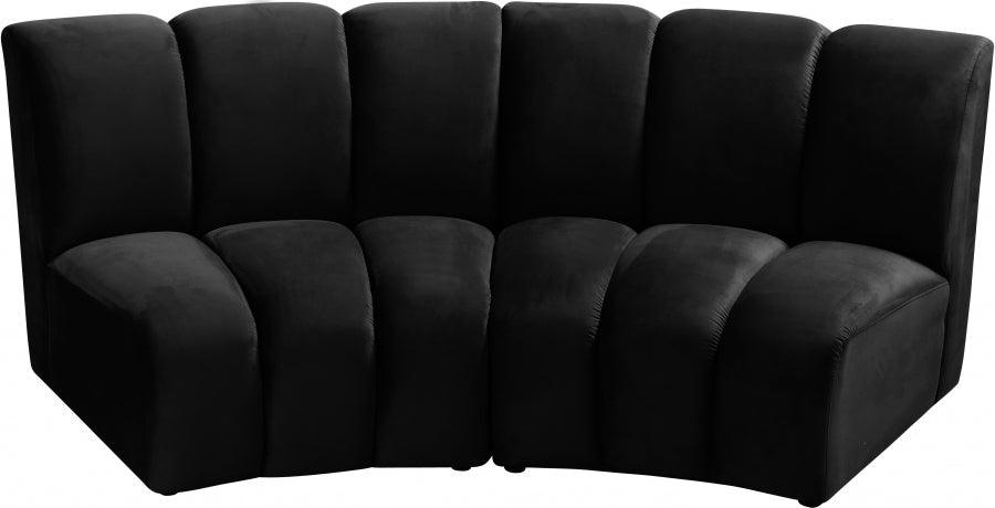 Infinity Modular Sofa In Black 2Pc - ATL FURNITURE