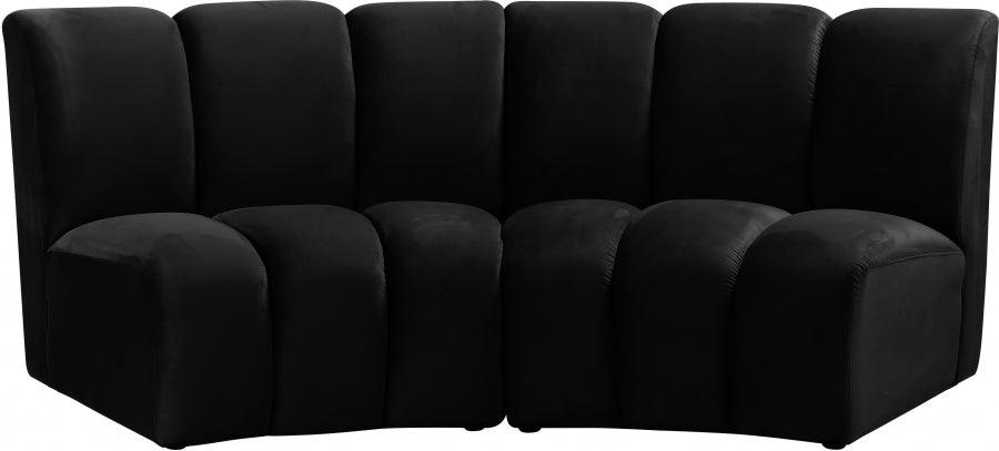 Infinity Modular Sofa In Black 2Pc - ATL FURNITURE