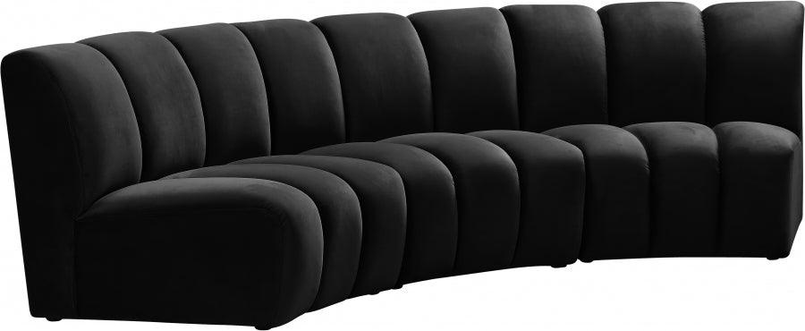 Infinity Modular Sofa In Black 3Pc - ATL FURNITURE